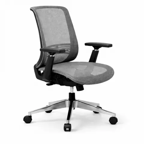 Grey swivel office chair